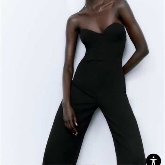 ZARA SWEETHEART NECKLINE JUMPSUIT - Picture 2 of 9